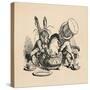 'The Mad Hatter and March hare trying to put the Dormouse into a teapot', 1889-John Tenniel-Stretched Canvas