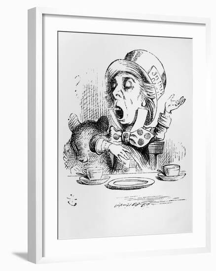 The Mad Hatter, Illustration from Alice's Adventures in Wonderland, by Lewis Carroll, 1865-John Tenniel-Framed Giclee Print
