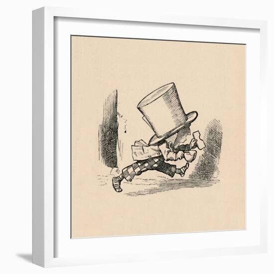 'The Mad Hatter, in the chapter 'The Tarts'', 1889-John Tenniel-Framed Giclee Print