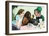 The Mad Hatter's Tea-Party, from Alice in Wonderland by Lewis Caroll (1832-1898), circa 1900, Color-null-Framed Giclee Print