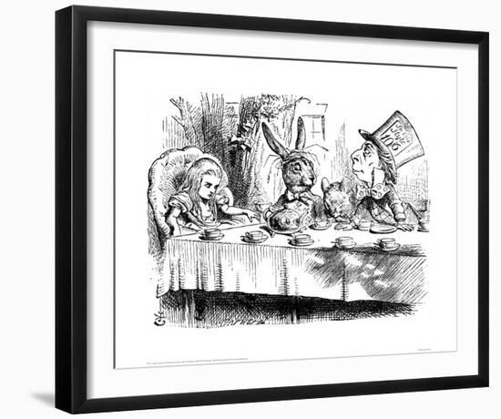 The Mad Hatter's Tea Party-John Tenniel-Framed Giclee Print