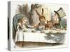 The Mad Hatter's Tea Party-John Teniel-Stretched Canvas