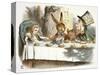 The Mad Hatter's Tea Party-John Teniel-Stretched Canvas