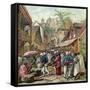 The Madagascar Expedition, French Soldiers in a Street in Tananarive, from "Le Petit Journal"-null-Framed Stretched Canvas