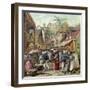 The Madagascar Expedition, French Soldiers in a Street in Tananarive, from "Le Petit Journal"-null-Framed Giclee Print