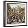 The Madagascar Expedition, French Soldiers in a Street in Tananarive, from "Le Petit Journal"-null-Framed Giclee Print