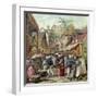 The Madagascar Expedition, French Soldiers in a Street in Tananarive, from "Le Petit Journal"-null-Framed Giclee Print