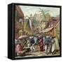 The Madagascar Expedition, French Soldiers in a Street in Tananarive, from "Le Petit Journal"-null-Framed Stretched Canvas