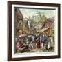 The Madagascar Expedition, French Soldiers in a Street in Tananarive, from "Le Petit Journal"-null-Framed Giclee Print