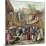 The Madagascar Expedition, French Soldiers in a Street in Tananarive, from "Le Petit Journal"-null-Mounted Giclee Print