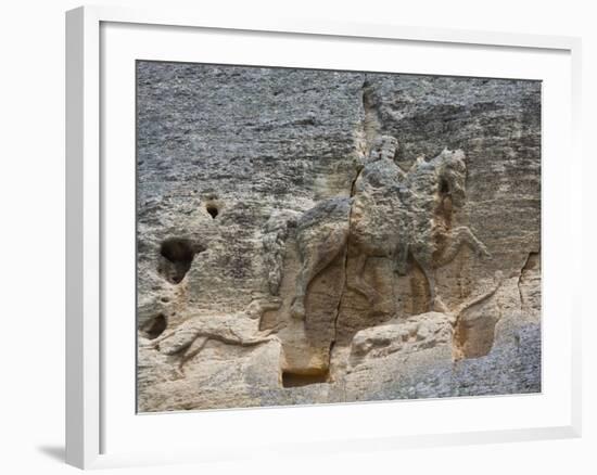 The Madara Rider, an 8th Century Relief Depicting a King on Horseback Carved into Rockface, UNESCO -Dallas & John Heaton-Framed Photographic Print