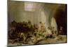 The Madhouse, about 1812/19-Francisco de Goya-Mounted Giclee Print