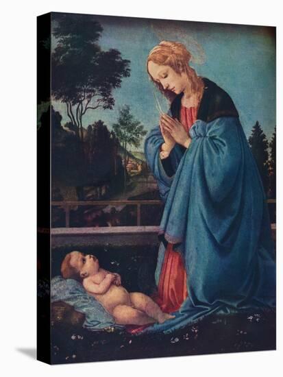 'The Madonna Adoring the Christ Child', 15th century, (1910)-Filippino Lippi-Stretched Canvas