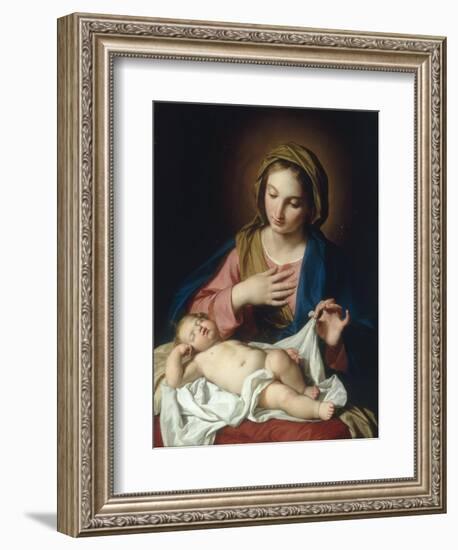 The Madonna adoring the Christ Child-Giuseppe Bottani-Framed Giclee Print