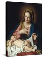 The Madonna adoring the Christ Child-Giuseppe Bottani-Stretched Canvas