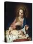The Madonna adoring the Christ Child-Giuseppe Bottani-Stretched Canvas