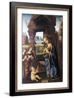 The Madonna and Angels Adoring the Child-Luca Baudo-Framed Giclee Print