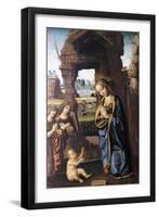 The Madonna and Angels Adoring the Child-Luca Baudo-Framed Giclee Print