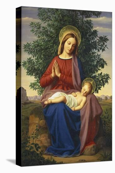 The Madonna and Child, 1855-Julius Schnorr von Carolsfeld-Stretched Canvas