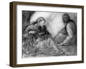 The Madonna and Child and St Joseph, Early 16th Century-Correggio-Framed Giclee Print