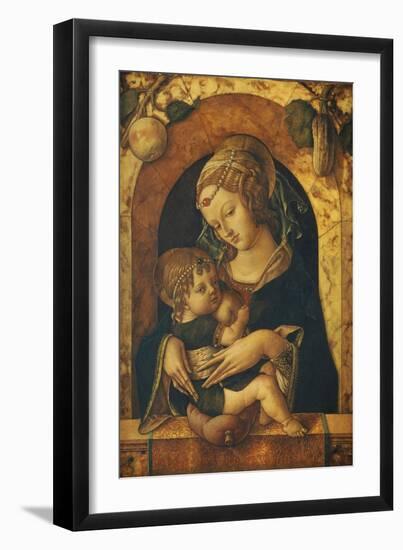 The Madonna and Child at a Marble Parapet-Carlo Crivelli-Framed Giclee Print