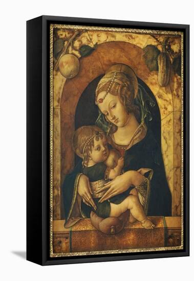 The Madonna and Child at a Marble Parapet-Carlo Crivelli-Framed Stretched Canvas