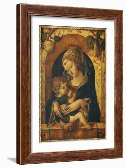 The Madonna and Child at a Marble Parapet-Carlo Crivelli-Framed Giclee Print