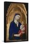 The Madonna and Child, Detail from Altarpiece of St Dominic-Simone Martini-Framed Stretched Canvas