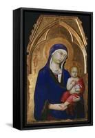 The Madonna and Child, Detail from Altarpiece of St Dominic-Simone Martini-Framed Stretched Canvas