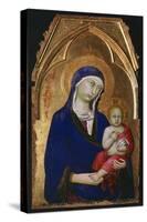 The Madonna and Child, Detail from Altarpiece of St Dominic-Simone Martini-Stretched Canvas