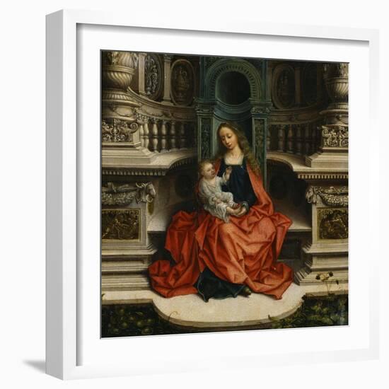 The Madonna and Child Enthroned, 16th Century-Adriaen Isenbrant-Framed Giclee Print