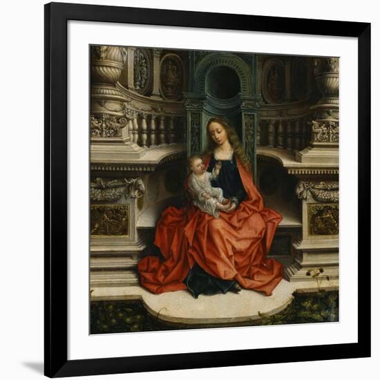 The Madonna and Child Enthroned, 16th Century-Adriaen Isenbrant-Framed Giclee Print