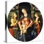 The Madonna and Child Enthroned, Adored by Angels-null-Stretched Canvas