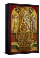 The Madonna and Child Enthroned with Music-Making Angels-Vittore Crivelli-Framed Stretched Canvas