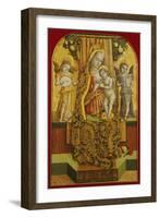 The Madonna and Child Enthroned with Music-Making Angels-Vittore Crivelli-Framed Giclee Print