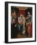 The Madonna and Child Enthroned with Saint Apollonia and Saint Michael Presenting a Kneeling Male…-Guglielmo Caccia-Framed Giclee Print