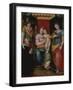 The Madonna and Child Enthroned with Saint Apollonia and Saint Michael Presenting a Kneeling Male…-Guglielmo Caccia-Framed Giclee Print