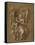 The Madonna and Child Enthroned-Polidoro da Caravaggio-Framed Stretched Canvas