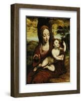 The Madonna and Child in a Landscape-Cornelis van Cleve-Framed Giclee Print