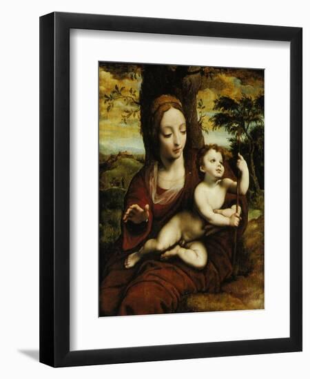 The Madonna and Child in a Landscape-Cornelis van Cleve-Framed Giclee Print