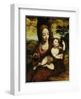 The Madonna and Child in a Landscape-Cornelis van Cleve-Framed Giclee Print