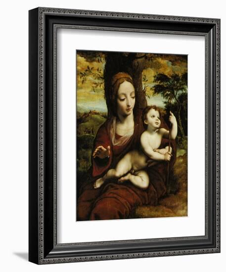 The Madonna and Child in a Landscape-Cornelis van Cleve-Framed Giclee Print