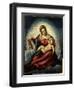 The Madonna and Child in a Mandorla on a Crescent Moon and Clouds, with the Book of Wisdom-Jacopo Robusti Tintoretto-Framed Giclee Print