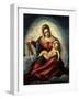 The Madonna and Child in a Mandorla on a Cresent Moon and Clouds, with the Book of Wisdom-Jacopo Robusti Tintoretto-Framed Giclee Print