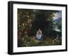 The Madonna and Child in a Wooded River Landscape-Jan Brueghel the Elder-Framed Giclee Print