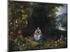 The Madonna and Child in a Wooded River Landscape-Jan Brueghel the Elder-Mounted Giclee Print