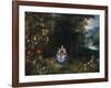 The Madonna and Child in a Wooded River Landscape-Jan Brueghel the Elder-Framed Giclee Print