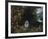 The Madonna and Child in a Wooded River Landscape-Jan Brueghel the Elder-Framed Giclee Print