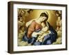 The Madonna and Child in Glory with Cherubs-Giovanni Battista Salvi da Sassoferrato-Framed Giclee Print