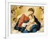 The Madonna and Child in Glory with Cherubs-Giovanni Battista Salvi da Sassoferrato-Framed Giclee Print